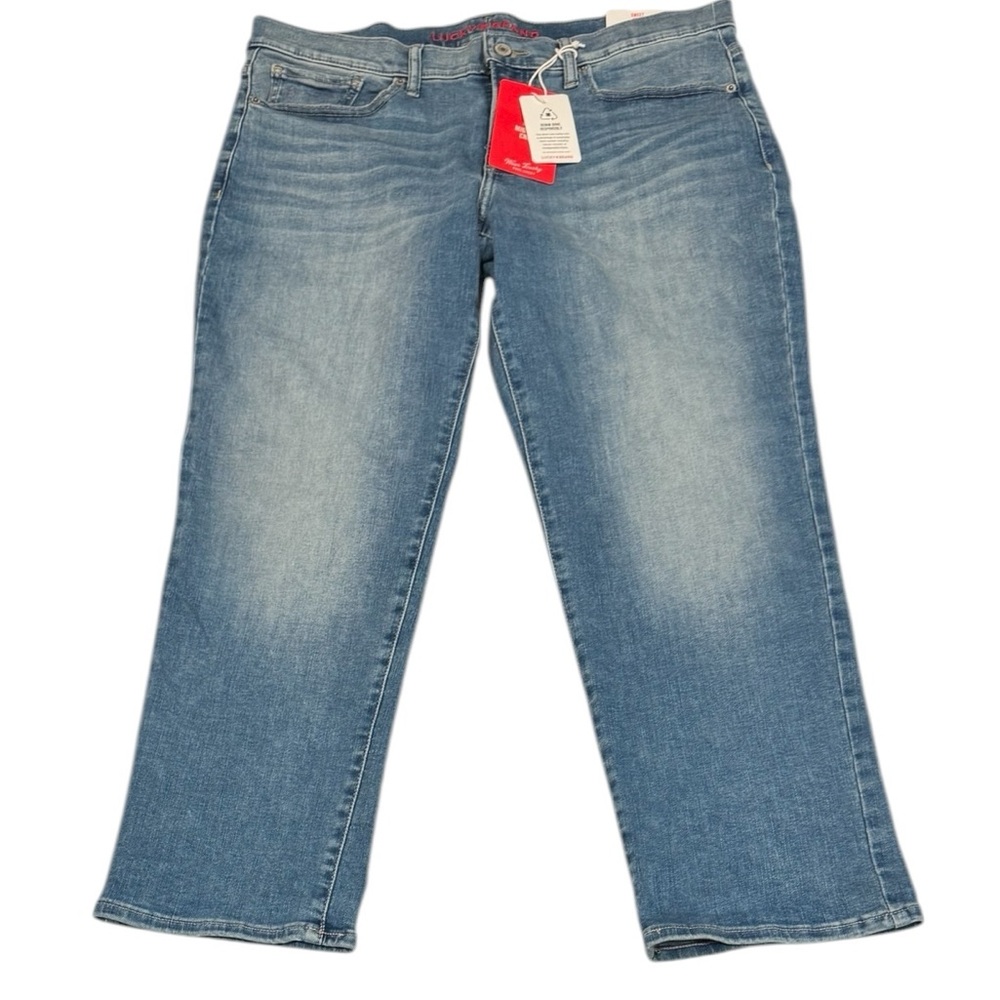 LUCKY BRAND Sweet Mid Rise Crop Jean Denim Advanced Stretch Light Wash NWT 12/31 - Picture 3 of 16